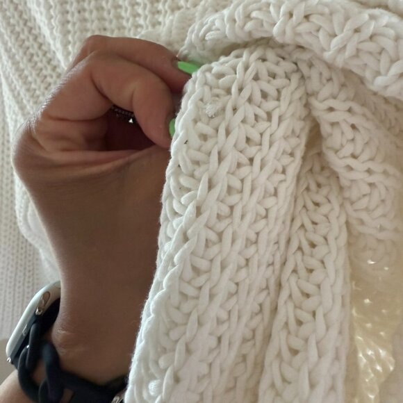 Eileen Fisher Chunky Cotton Knit Sweater Womens Petite Medium Preppy Academia - Picture 8 of 9